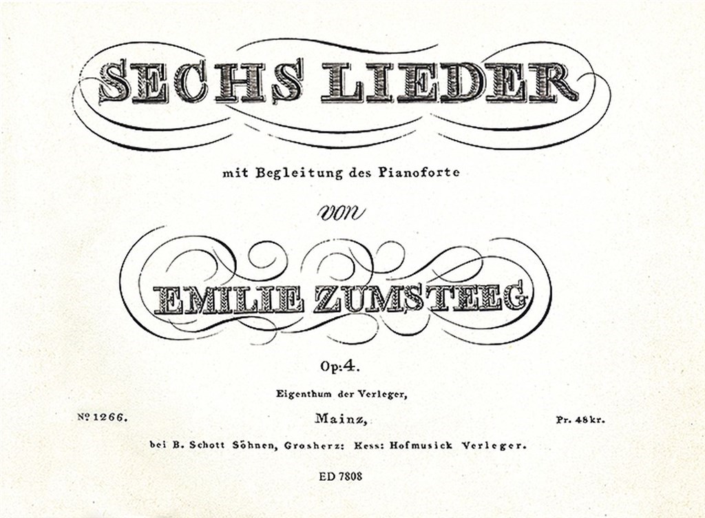 6 Lieder mit Begleitung des Pianoforte op. 4